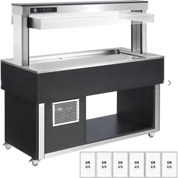 Bufet chlazený GN 6-1/1 TR Lime + 6 W Wenge RM GASTRO