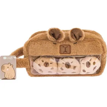 Penál Plyšové pouzdro s přívěsky Kapybara