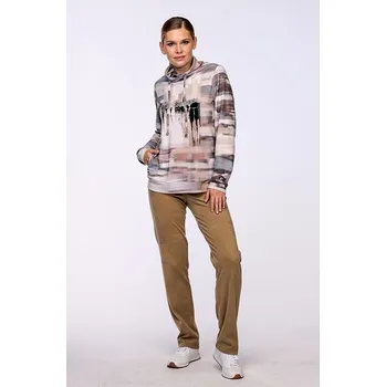 Dámské kalhoty Fleecové velbloudí dámské kalhoty s užšími nohavicemi 380 délka normální velikost XL