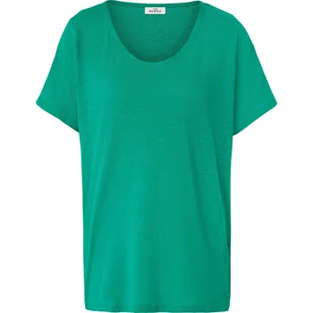 Pánské oblečení 703714 - Tchibo - Triko ze směsi lnu - pro ženy - vel. XXL 52/54 - barva: tyrkysová