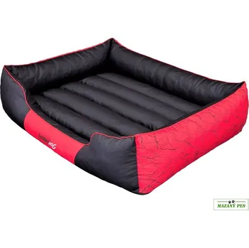 Pelíšek pro psa Hobby Dog Pelíšek PRESTIGE červeno-černý vzor blesky Cordura – různé velikosti + DÁREK Velikost L - 65 x 50 cm