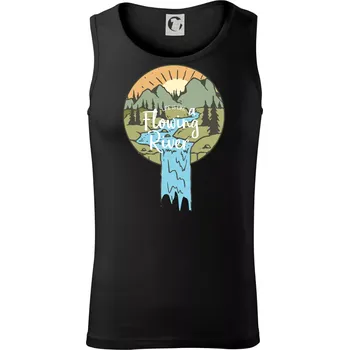 Life is like a Flowing river - Tílko pánské Core - XL ( Černá )