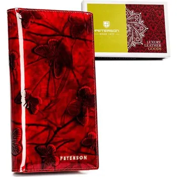 Peněženka Dámská svislá kožená peněženka s magnetem a zapínáním na zip - Peterson