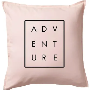 Polštář Adventure obdelník - Polštář 50x50 - 50x50 - Včetně výplně ( Světle růžová )