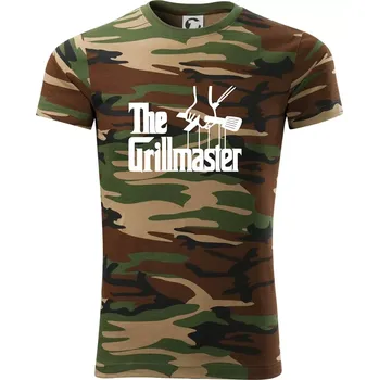 Pánské tričko The Grillmaster - Army CAMOUFLAGE - S ( Hnědý maskáč )