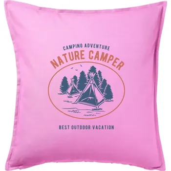 Polštář Nature Camper - Polštář 50x50 - 50x50 - Pouze potah ( Růžová )
