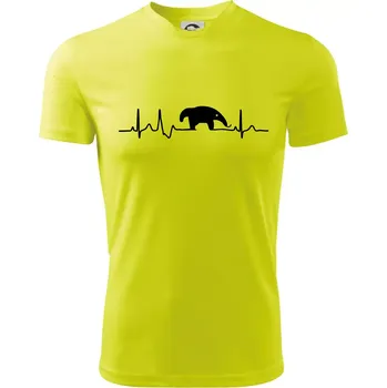 Chlapecké tričko Mravenečník EKG - Dětské triko sportovní (dresovina) - 122 cm/6 let ( Neonově žlutá )