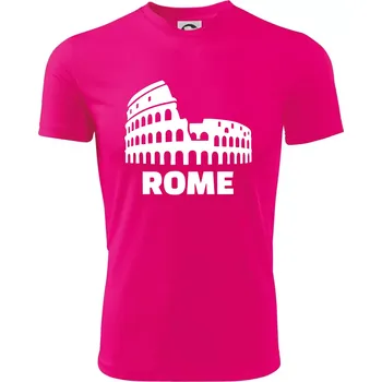 Chlapecké tričko Italy Koloseum Rome - Dětské triko sportovní (dresovina) - 122 cm/6 let ( Neon Pink )