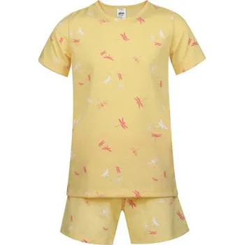Dívčí pyžamo Pleas Dívčí krátké pyžamo žlutá 176 (183785-600-176)