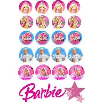 Jedlá dekorace na dort Barbie č.16 jedlý papír - Bez úprav / Jedlý papír / Bez decor gelu