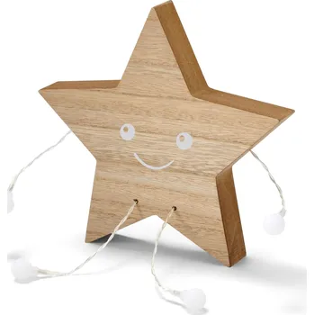 Vánoce 684022 - Tchibo - Dekorativní figurka s LED »Hvězda« - barva: hnědá