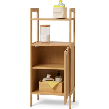 Knihovna 694116 - Tchibo - Úložný regál ve skandinávském stylu - barva: hnědá