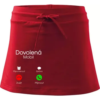 Dámská sukně Dovolená volá - Sportovní sukně - two in one - L ( Červená )