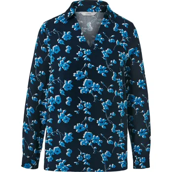 Dámská halenka 654309 - Tchibo - Halenka s celopotiskem - pro ženy - vel. 38 - barva: modrá