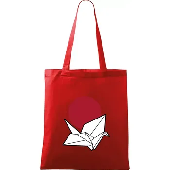 Japan culture - origami - Taška bavlněná - 42 x 38 cm ( Červená )