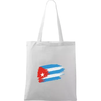 Kuba vlajka - Taška bavlněná - 42 x 38 cm ( Bílá )