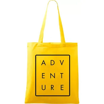 Nákupní taška Adventure obdelník - Taška bavlněná - 42 x 38 cm ( Žlutá )