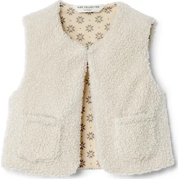 Dívčí vesta 690706 - Tchibo - Dětská plyšová vesta - pro dívky - vel. 110/116 - barva: šedá