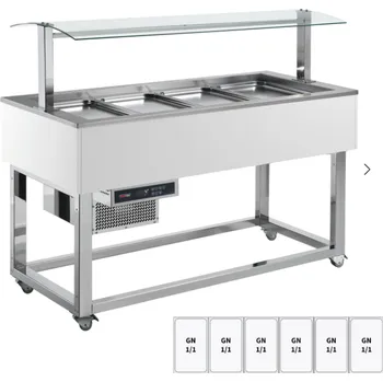 Mraznička RM GASTRO Bufet chlazený GN 6-1/1 ES Green + 6 RAL RedFox
