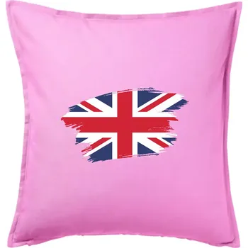 Polštář Britská vlajka roztrhaná - Polštář 50x50 - 50x50 - Pouze potah ( Růžová )