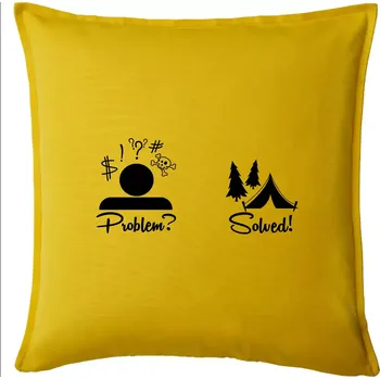 Polštář Problem? Solved! - Kempování - Polštář 50x50 - 50x50 - Pouze potah ( Žlutá )