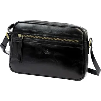 Kabelka Dámská kožená kabelka Black Letterman's Purse EL FORREST LB33-68 pro rameno