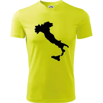 Chlapecké oblečení Itálie obrys - Dětské triko sportovní (dresovina) - 158 cm/12 let ( Neonově žlutá )