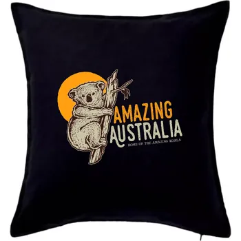 Polštář Amazing Australia koala - Polštář 50x50 - 50x50 - Pouze potah ( Černá )