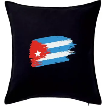 Polštář Kuba vlajka - Polštář 50x50 - 50x50 - Pouze potah ( Černá )