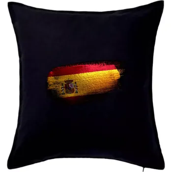 Polštář Španělská vlajka okousaná - Polštář 50x50 - 50x50 - Pouze potah ( Černá )