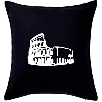 Polštář Itálie Koloseum - Polštář 50x50 - 50x50 - Včetně výplně ( Černá )