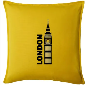 Polštář London věž - Polštář 50x50 - 50x50 - Pouze potah ( Žlutá )