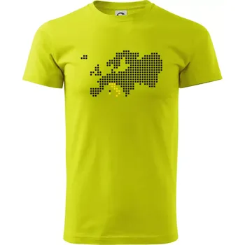 Pánské tričko Mapa evropy - Itálie - Klasické pánské triko vyšší gramáže - L ( Limetková )