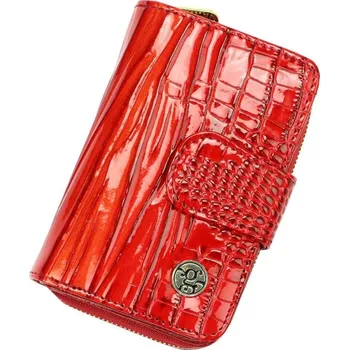 Peněženka Dámská Peněženka Gregorio AL-115 Červená Kombinovaná Přírodní a Ekologická Kůže Vertikální Malá