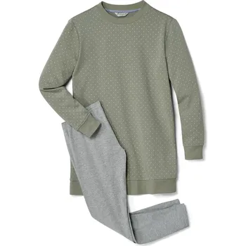 Dámské pyžamo 675574 - Tchibo - Pyžamo s legínami - pro ženy - vel. S 36/38 - barva: zelená/s puntíky