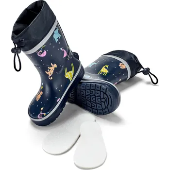 Dívčí holínky 692520 - Tchibo - Dětské gumové holínky - pro ženy - vel. 28-29 - barva: modrá/s potiskem