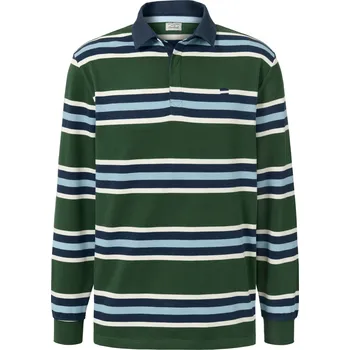 Pánské tričko 655024 - Tchibo - Polokošile s dlouhým rukávem - pro muže - vel. S 44/46 - barva: modrá/s proužky