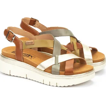Dámská obuv PIKOLINOS dámské sandály na platformě hnědo-zelené kožené | W4N-0650C1 BRANDY-CIT Velikost: 37