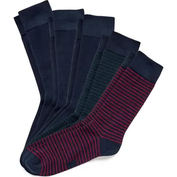 Pánské ponožky 691010 - Tchibo - Ponožky - pro muže - vel. 44-46 - barva: modrá/s proužky