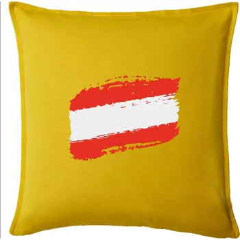Polštář Rakousko vlajka - Polštář 50x50 - 50x50 - Pouze potah ( Žlutá )