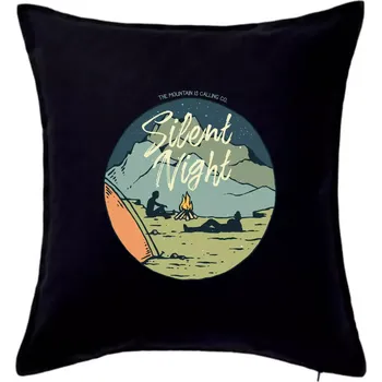 Polštář Camp oval Silent Night - Polštář 50x50 - 50x50 - Pouze potah ( Černá )