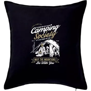 Polštář Camping Society - Polštář 50x50 - 50x50 - Pouze potah ( Černá )