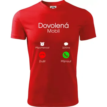 Chlapecké tričko Dovolená volá - Dětské triko sportovní (dresovina) - 134 cm/8 let ( Červená )