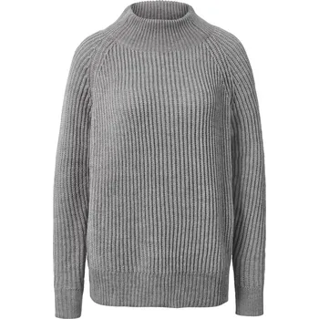 Dámský svetr 646725 - Tchibo - Pletený svetr se stojáčkem - pro ženy - vel. S 36/38 - barva: šedá