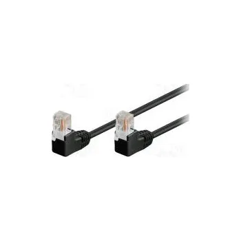 Síťový kabel Patch cord U/UTP 5e lanko CCA PVC černá 0,5m 26AWG