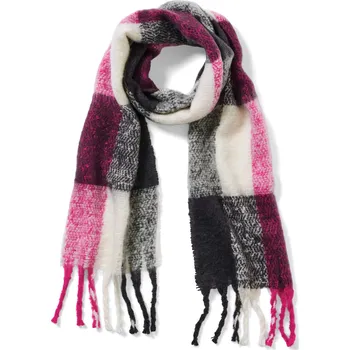 Šála 671005 - Tchibo - Kostkovaná tkaná šála - barva: bílá