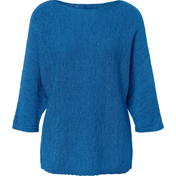 Dámský svetr 703697 - Tchibo - Letní pletený svetr z páskové příze - pro ženy - vel. L 44/46 - barva: modrá