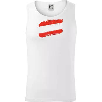 Rakousko vlajka - Tílko pánské Core - XL ( Bílá )