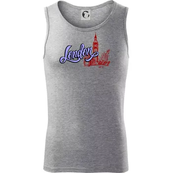 London Lettering - Tílko pánské Core - 2XL ( Tmavě šedý melír )