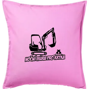 Polštář Noční můra pro krtka - Polštář 50x50 - 50x50 - Pouze potah ( Růžová )